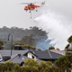 A skycrane fighting bushfire in Bundoora, Melbourne on Dec. 30, 2019.